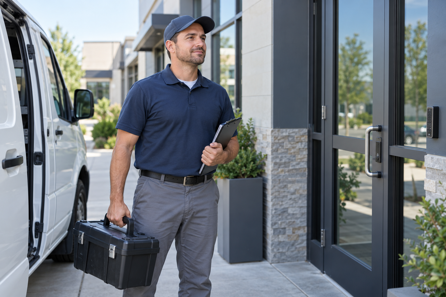 Commercial Locksmith service illustration