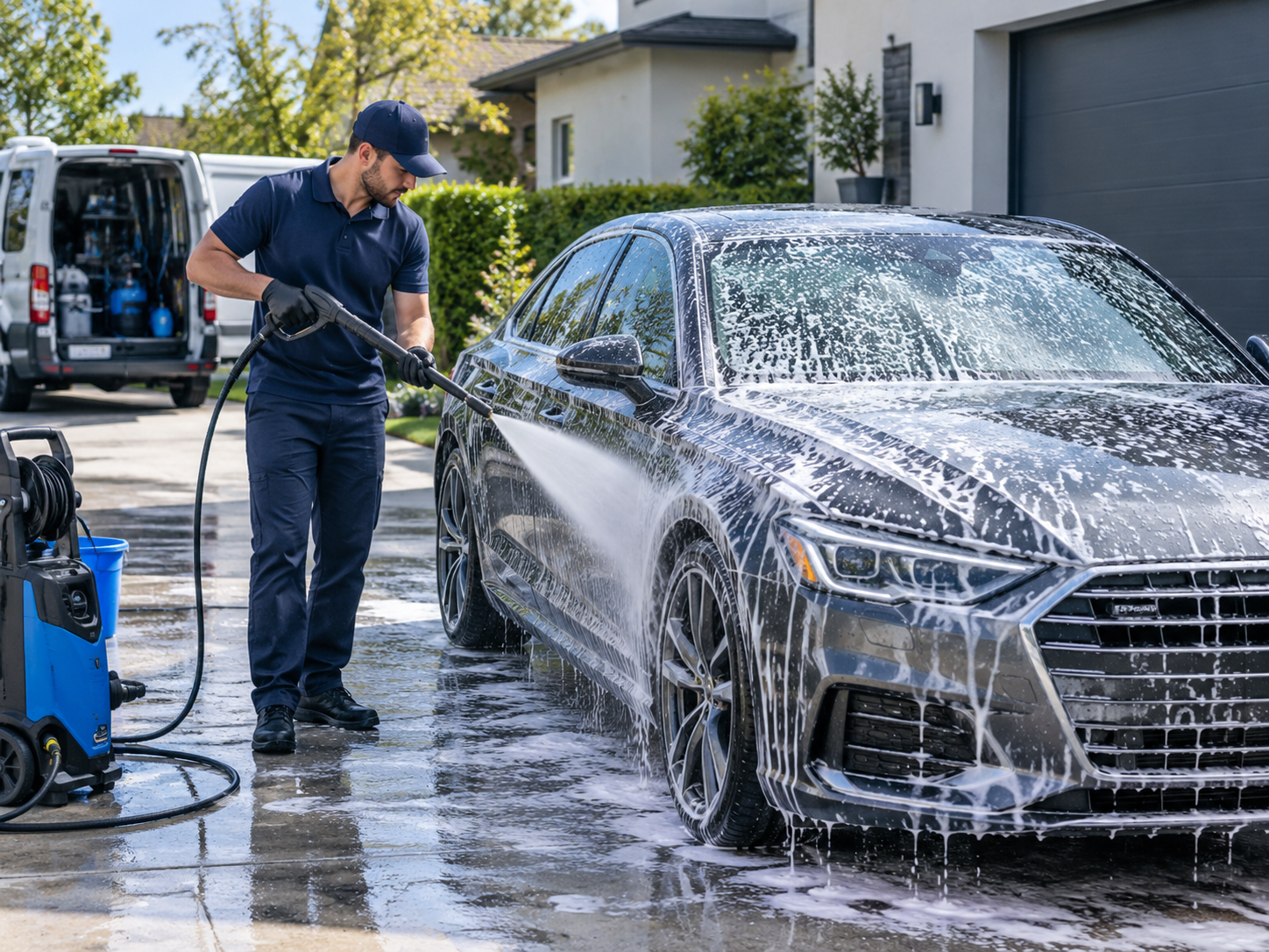 Mobile Car Wash service illustration